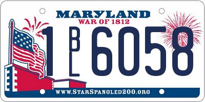 MD license plate 1BL6058