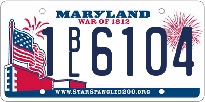 MD license plate 1BL6104