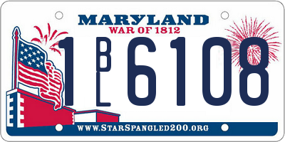 MD license plate 1BL6108