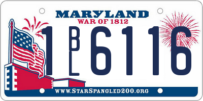MD license plate 1BL6116