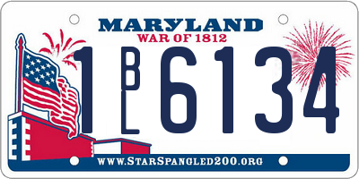 MD license plate 1BL6134