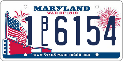 MD license plate 1BL6154