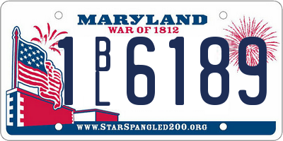 MD license plate 1BL6189