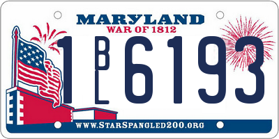 MD license plate 1BL6193