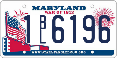 MD license plate 1BL6196