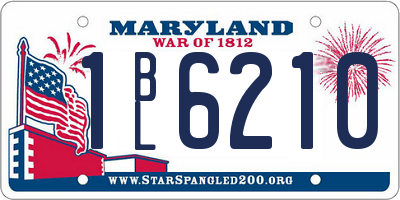 MD license plate 1BL6210