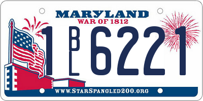 MD license plate 1BL6221