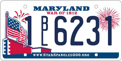 MD license plate 1BL6231