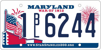 MD license plate 1BL6244