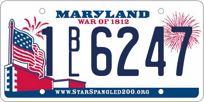 MD license plate 1BL6247