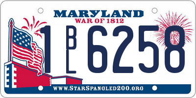 MD license plate 1BL6258