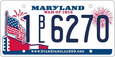 MD license plate 1BL6270