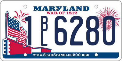 MD license plate 1BL6280