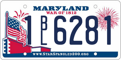MD license plate 1BL6281