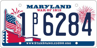 MD license plate 1BL6284