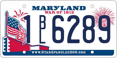 MD license plate 1BL6289