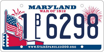 MD license plate 1BL6298