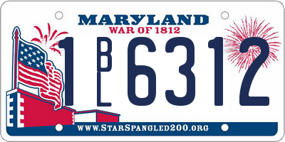 MD license plate 1BL6312