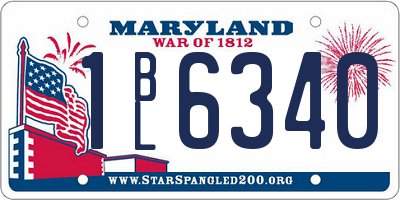 MD license plate 1BL6340