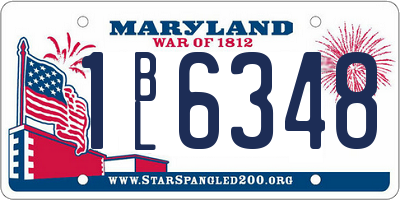 MD license plate 1BL6348