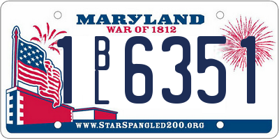 MD license plate 1BL6351