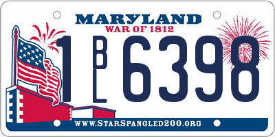 MD license plate 1BL6398