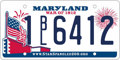 MD license plate 1BL6412