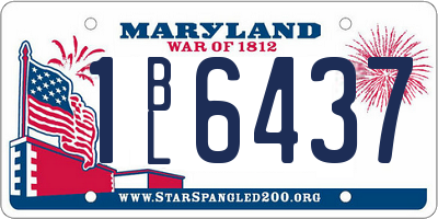 MD license plate 1BL6437