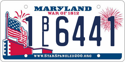 MD license plate 1BL6441