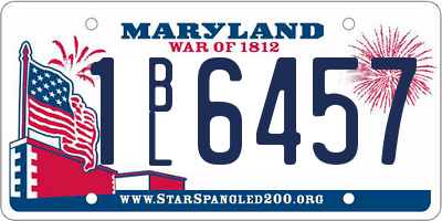 MD license plate 1BL6457