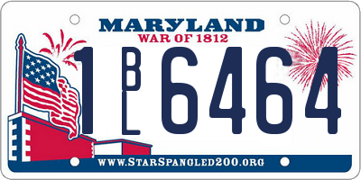 MD license plate 1BL6464