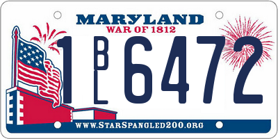 MD license plate 1BL6472
