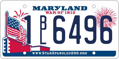 MD license plate 1BL6496