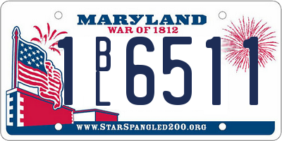 MD license plate 1BL6511