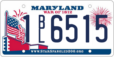 MD license plate 1BL6515