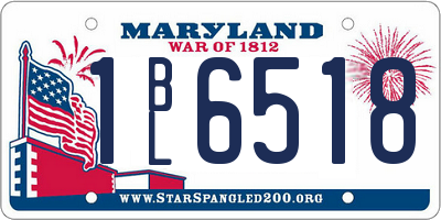 MD license plate 1BL6518