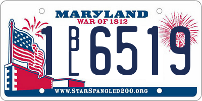 MD license plate 1BL6519