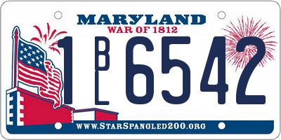 MD license plate 1BL6542