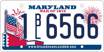 MD license plate 1BL6566