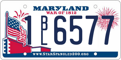 MD license plate 1BL6577