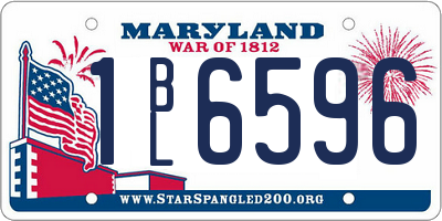 MD license plate 1BL6596
