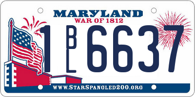 MD license plate 1BL6637