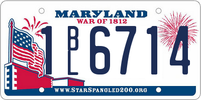 MD license plate 1BL6714