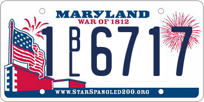 MD license plate 1BL6717