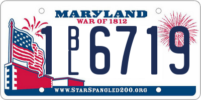 MD license plate 1BL6719