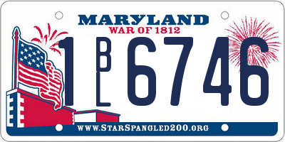 MD license plate 1BL6746