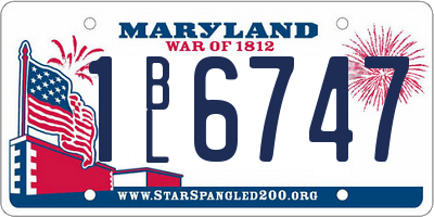MD license plate 1BL6747