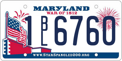 MD license plate 1BL6760