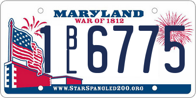 MD license plate 1BL6775