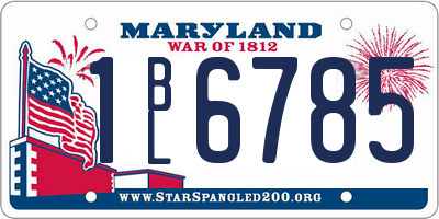 MD license plate 1BL6785
